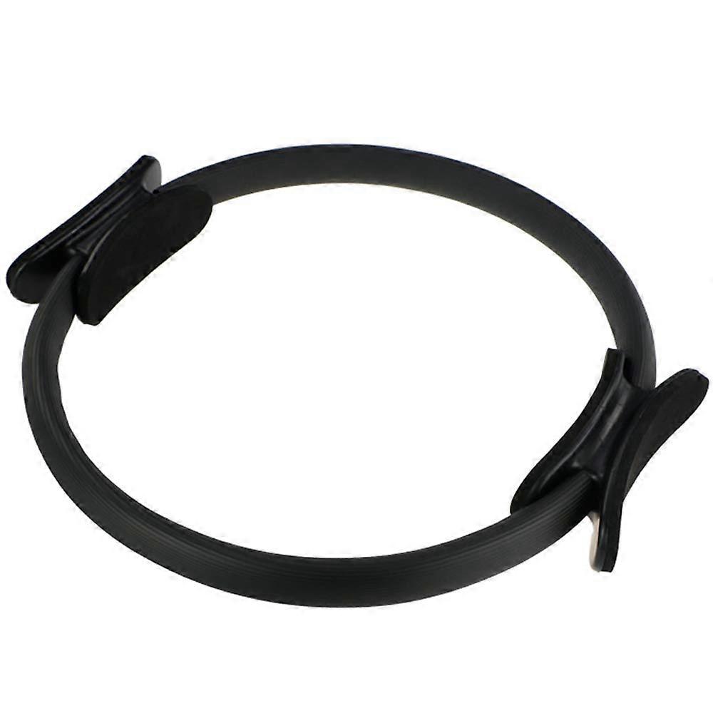 Strong Pilates Ring with Double Handle, Fat Burning, Professional Yoga Circle, Pilates Ring for Abs, Thighs and Legs Black