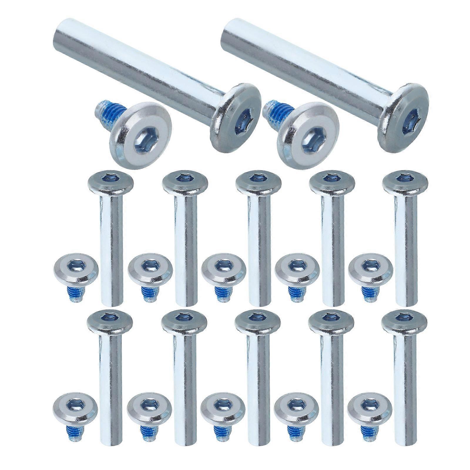 Skateboard Parts Stability Roller Skate Screws For Roller Skates Silver 1.41X0.43X0.43in 20 Sets