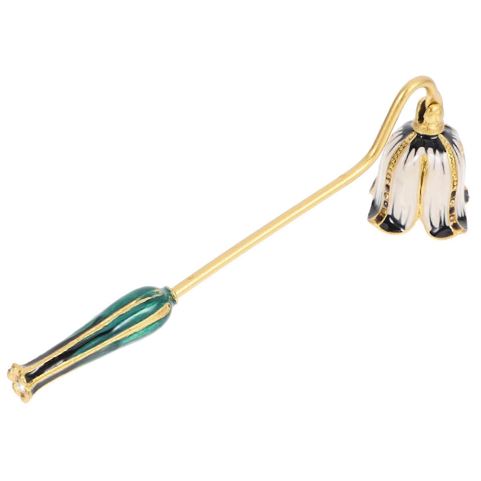 Candle Extinguisher Portable Metal Body Handle Elegant Design For Candles 14.70x3.70x3.70 Cm Multicolor