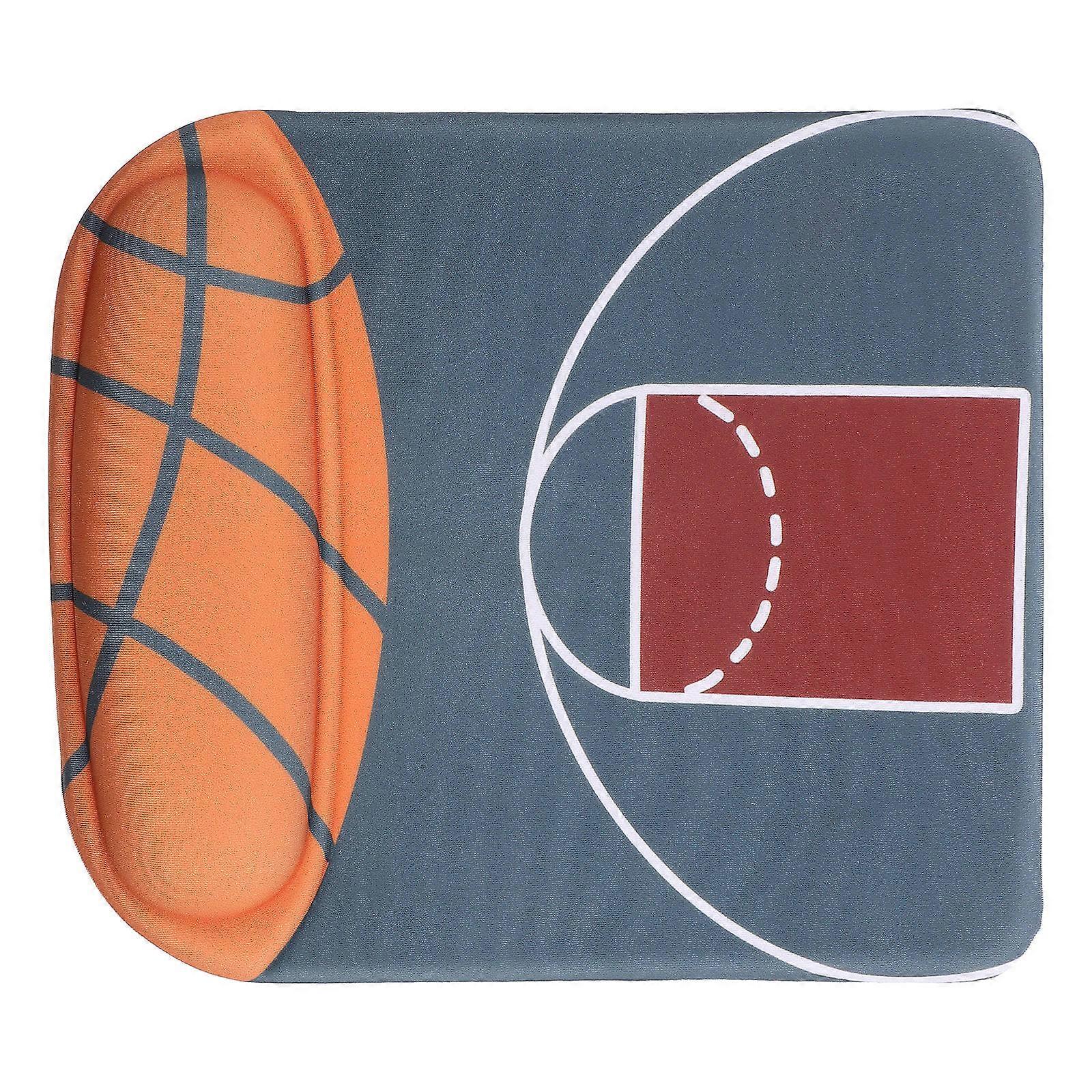 Non Slip Basketball Pattern Gaming Mouse Mat with Ergonomic Wrist Support, Compact Silicone Mouse Pad for Laptop, Comfortable Wrist Rest for Office