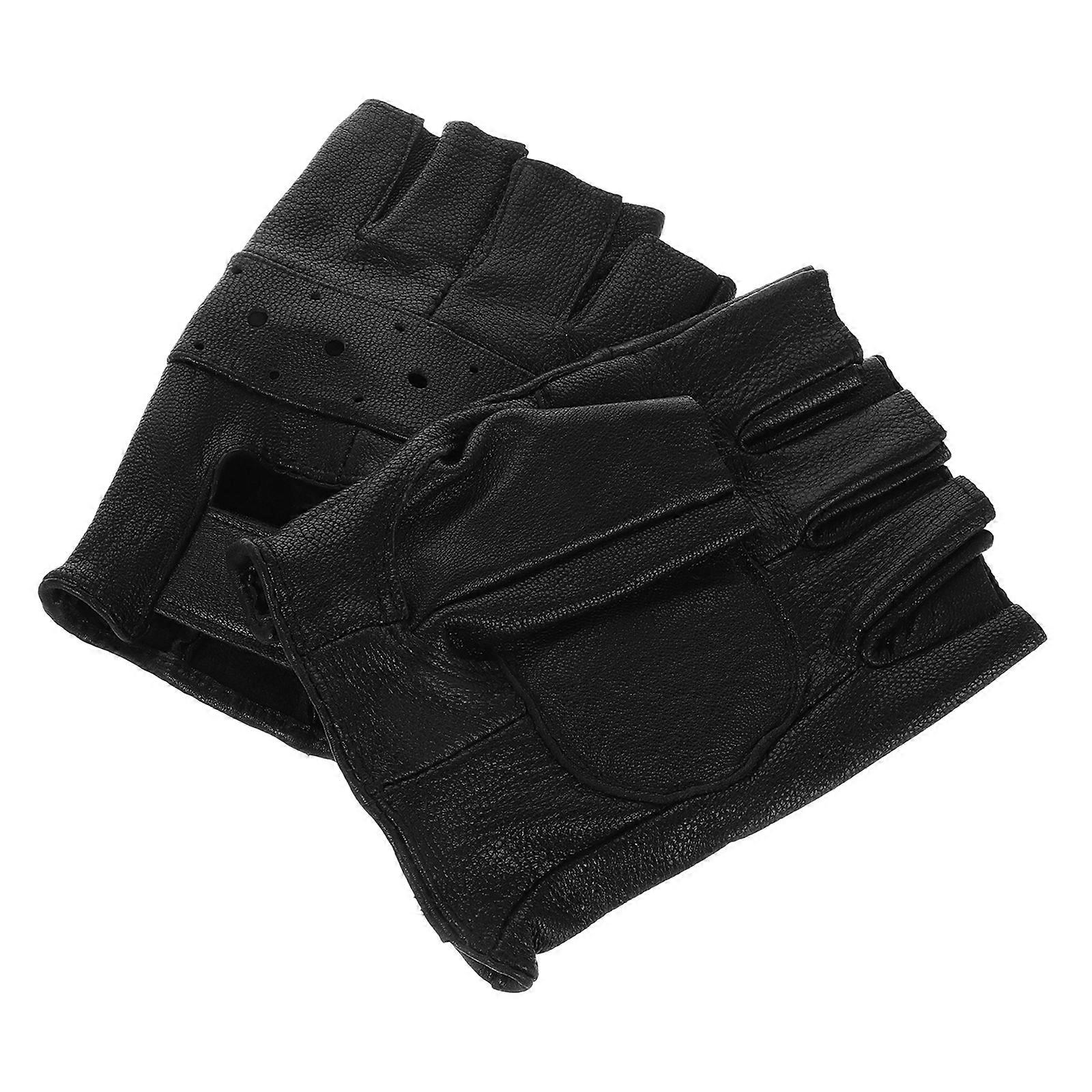 Breathable Half Finger Cycling Gloves for Men – Stylish, Non Slip Fitness Gloves for Outdoor Sports & Motorcycle Riding – Flexible & Comfortable