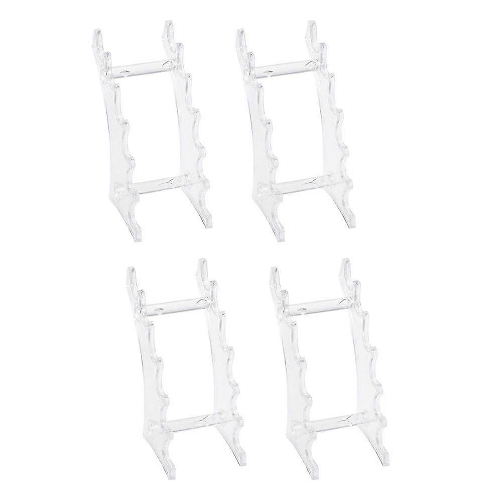 Eyebrow Pen Racks Transparent Plastic Pen Holders for Storage Use 4Pcs