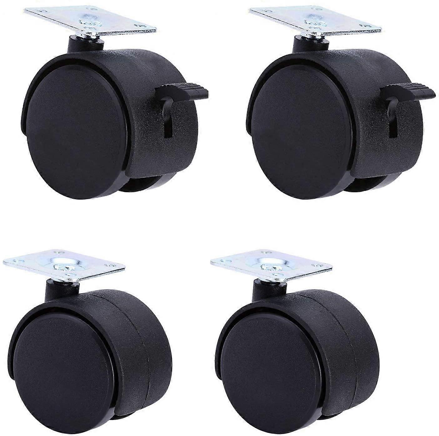 Replace rollers, 4part plate rollers, universal rollers for faux furniture, 360° swivel rollers, highperformance casters