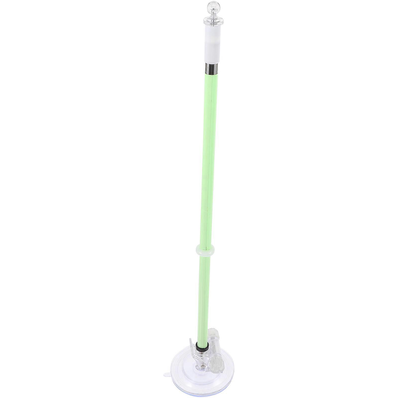 Suction Cup Flagpole Stand Car Mounted Flagpole Base for Vehicle Owners Cylindrical Transparent Base Adjustable Length 1Set