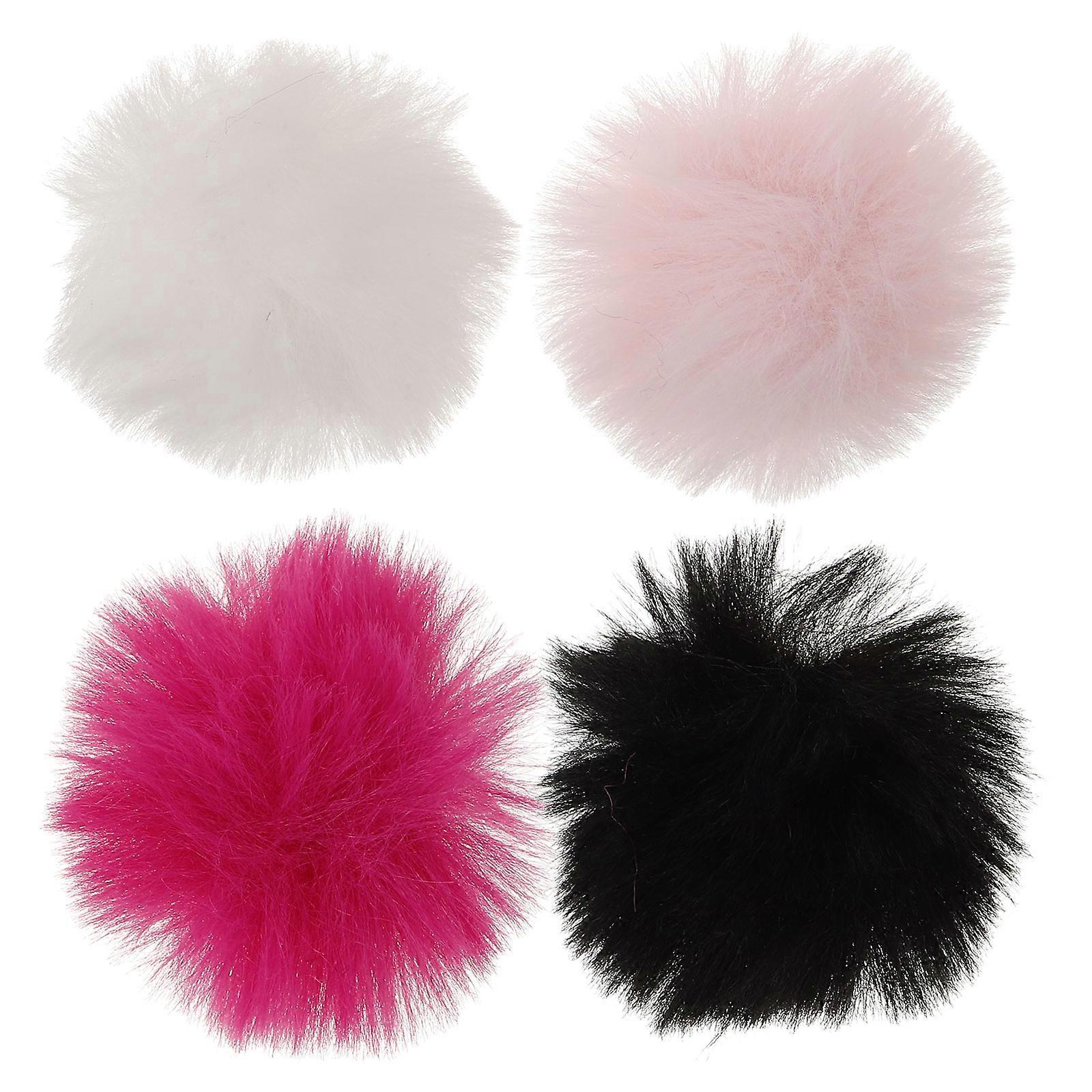 Windscreen Microphone Cover for Lapel Microphones Breathing Sound Minimization Rose Pink 4Pcs