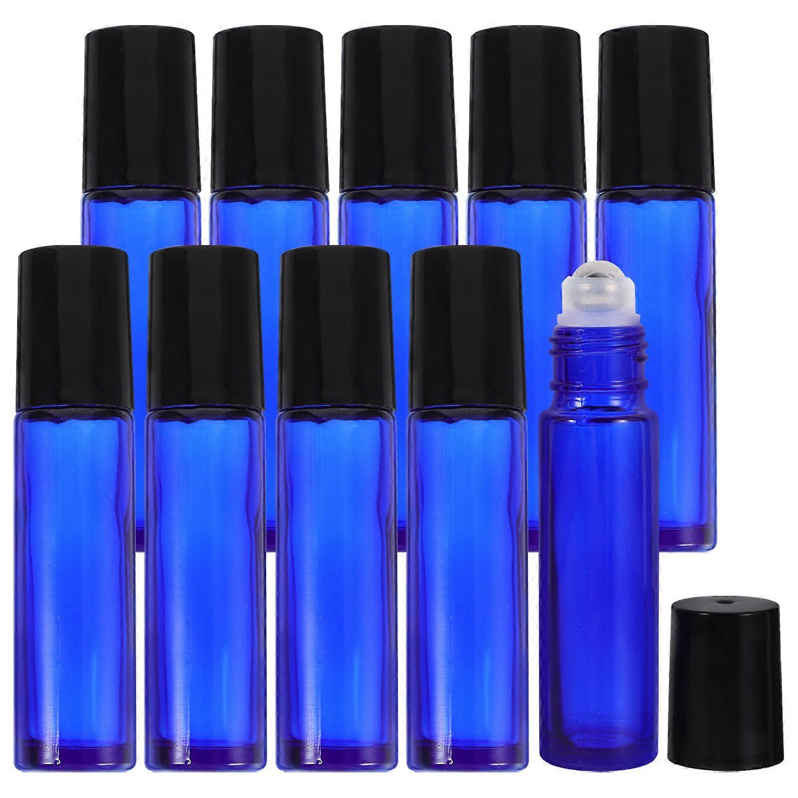 10pcs Glass Roller Bottles for Essential Oils – Portable Containers for Perfume, Cosmetics, Travel & Daily Use