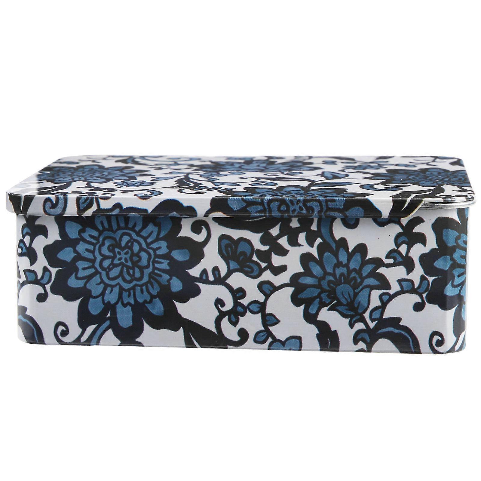 Metal Candy Storage Box Tinplate Simple Shape Rectangular For Festive Occasions 1Set