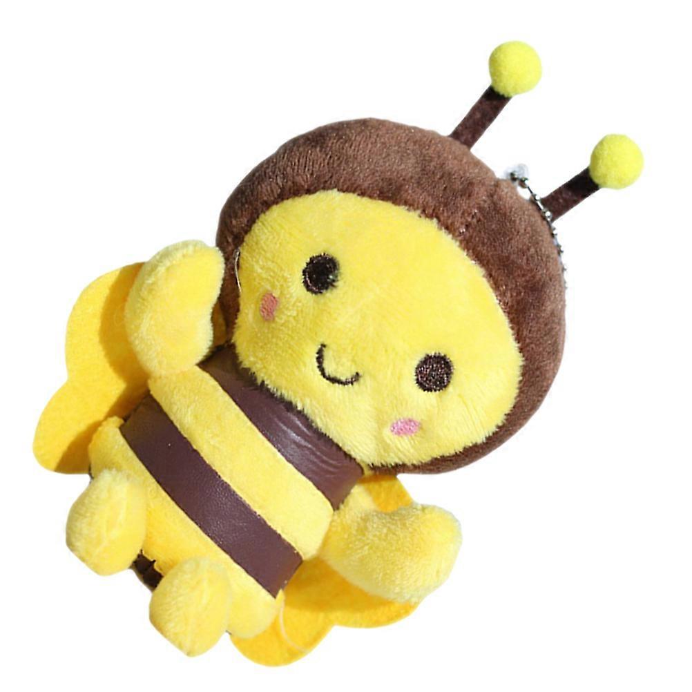 Cute Plush Bee Pendant Keychain   Lightweight Stuffed Hanging Ornament for Bags, Unique Accessory for Adults