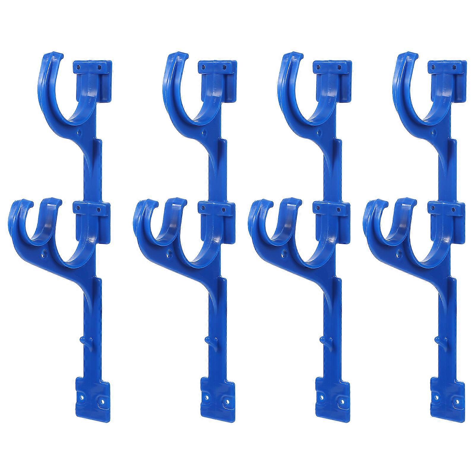 Swimming Pool Tools Plastic Hanging Rod For Home Use Blue 31.50X11.00X1.50CM Tool Organization 2 Sets