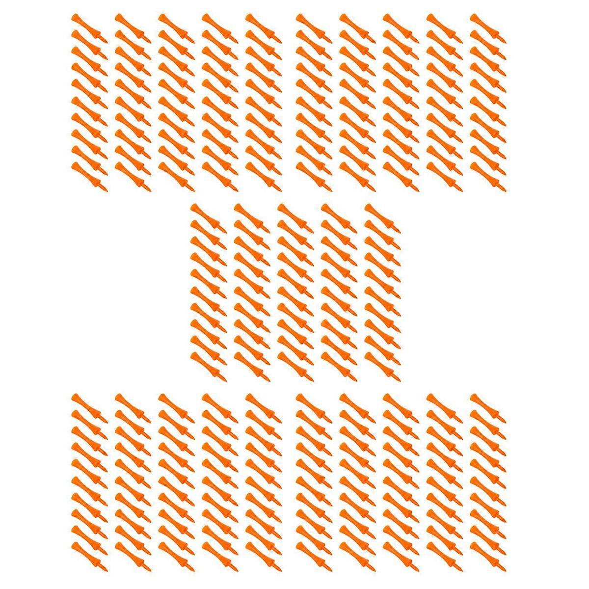 250Pcs 70Mm Big Castle Golf Tees (Orange)