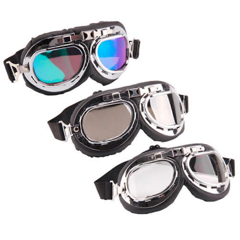 Riding Goggles For Men RAF Style Motorcycle Biker Motocross ATV Scooter Cruisers Chopper Helmet UV Protection 1960s Inspired 1Pack