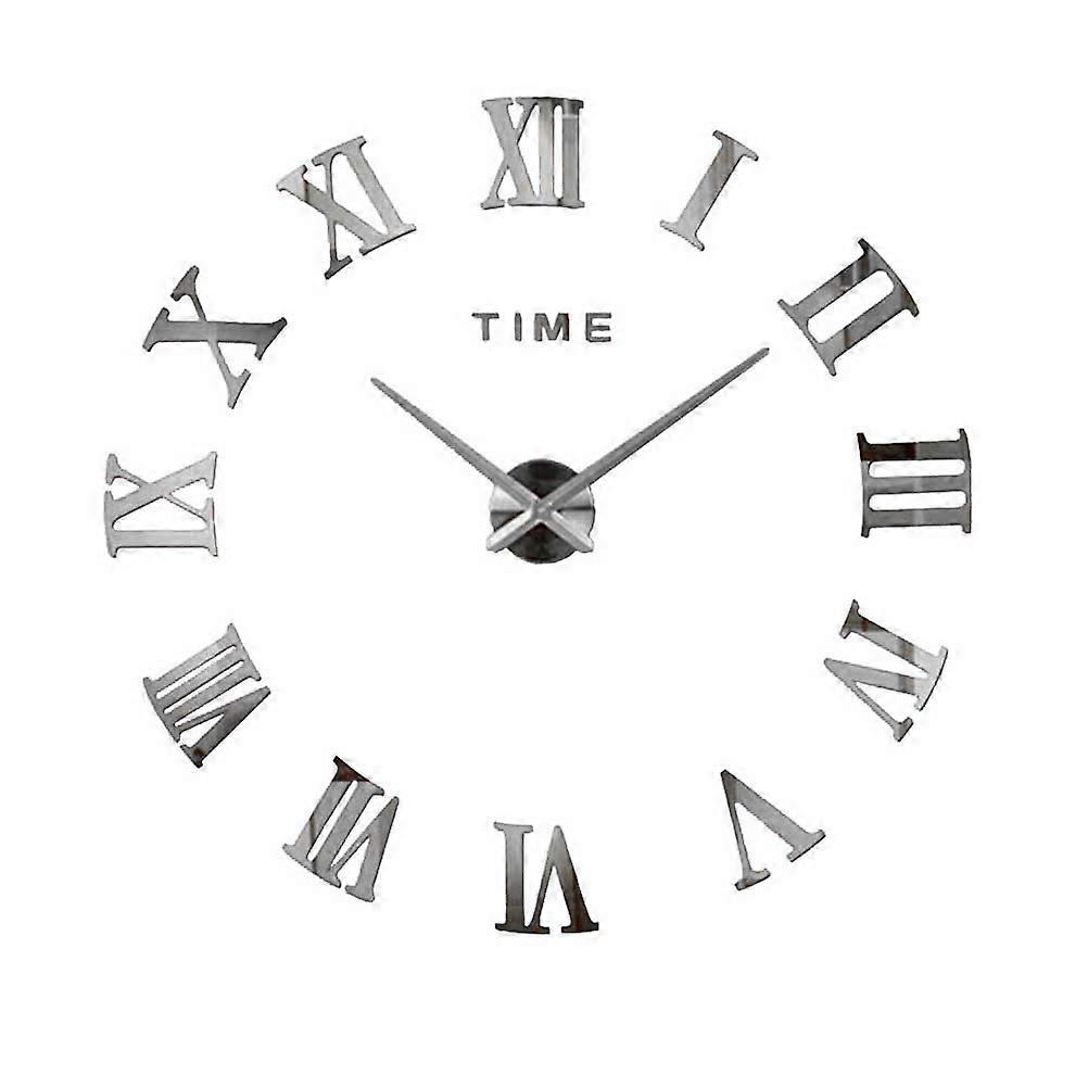 Oversized Wall Clock Acrylic Mirror Surface 3D Three-Dimensional Diy Creative Wall Clock For Home 1Pcs