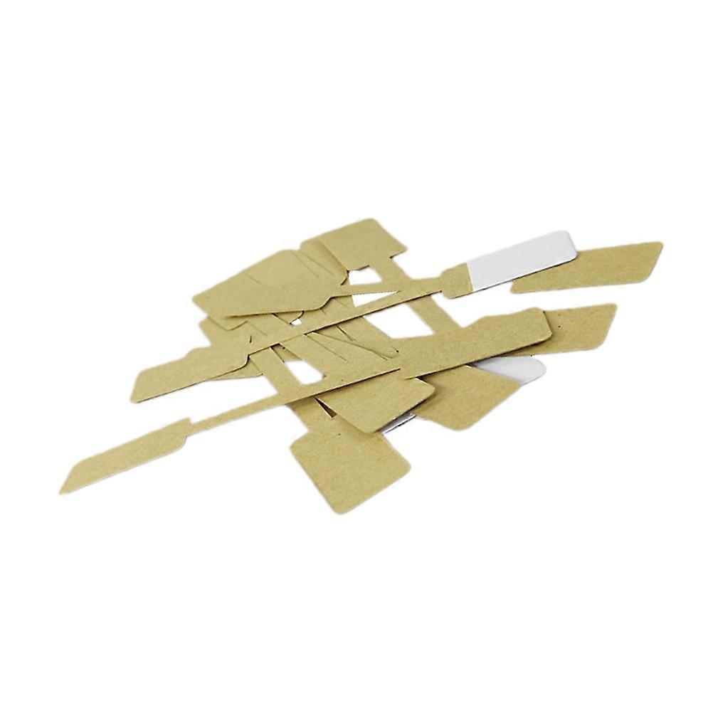 Kraft Adhesive Display Tags Square Sticking for Stock Management 6cm 100 Sheets in 1 Pack