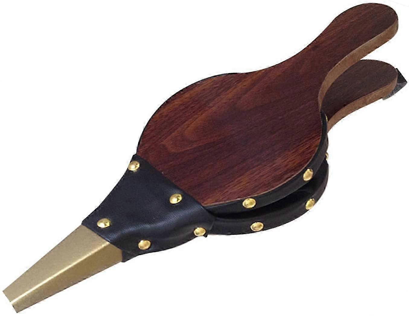 Wooden Fireplace Bellows with Strap for BBQ and Stove