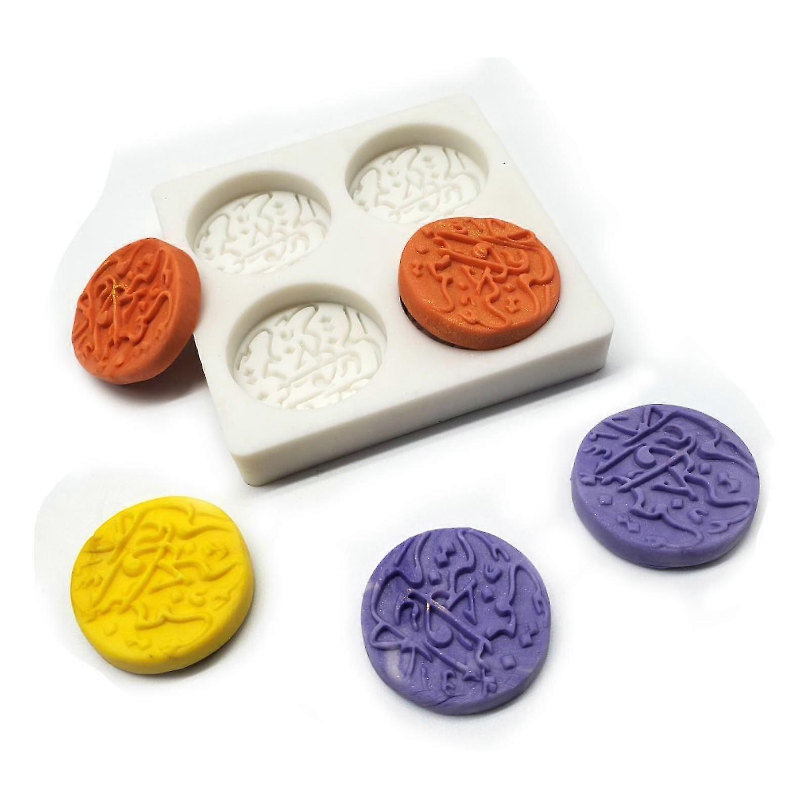 Silicone Cake Fondant Mold for Arabic Font Design, Ideal for Cookie, Chocolate, and Sugar Craft Baking Tools Decoration, Compatible with Var