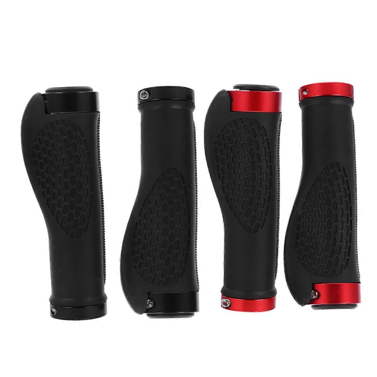2 pairs ergonomic bicycle handle grips slipresistant design rubber material for secure grip for mountain bikes and bikes and portable improved when