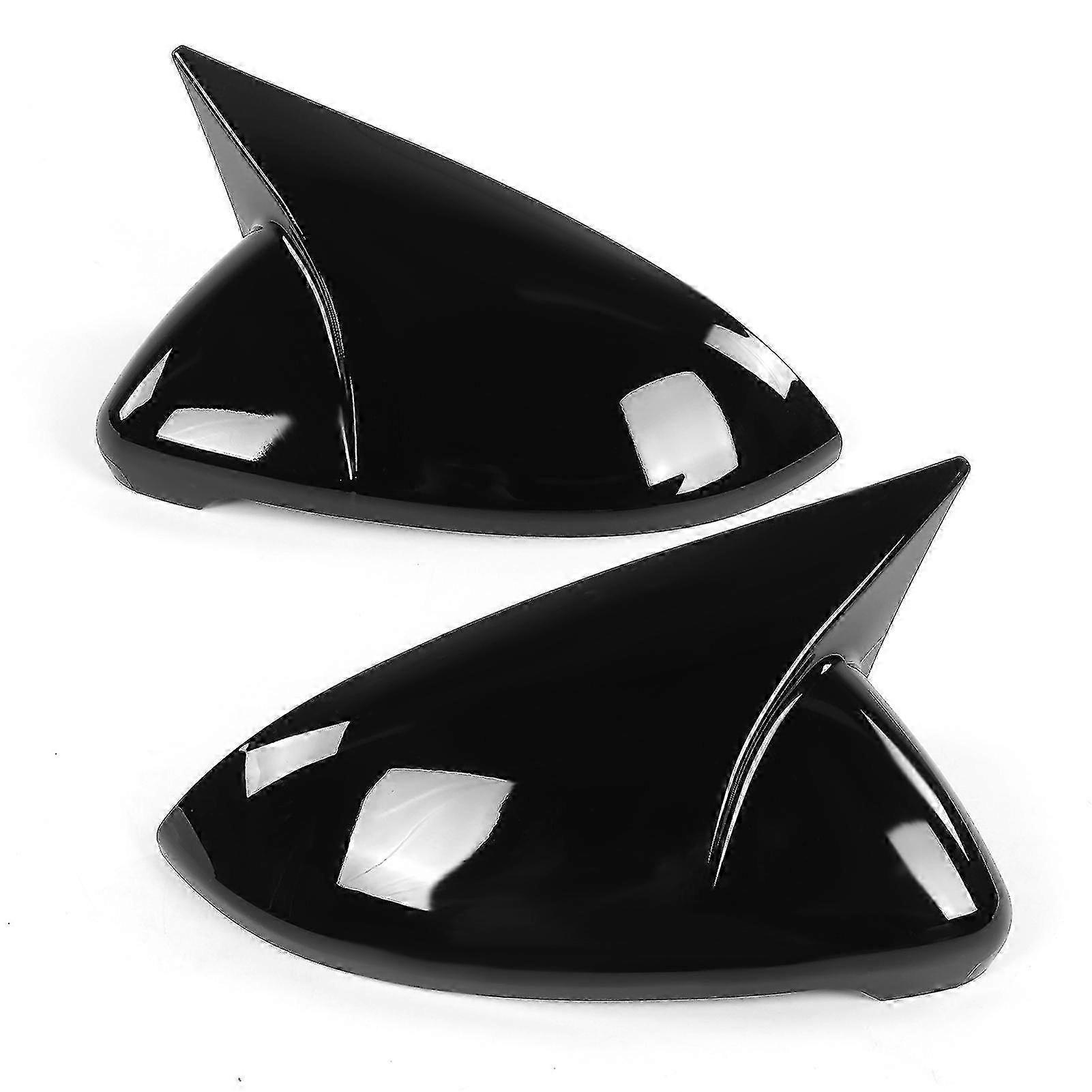 Gloss Black Rear Side Mirror Cover Caps Compatible with Certain Brand Models 2013-2020 - High Quality and Durable