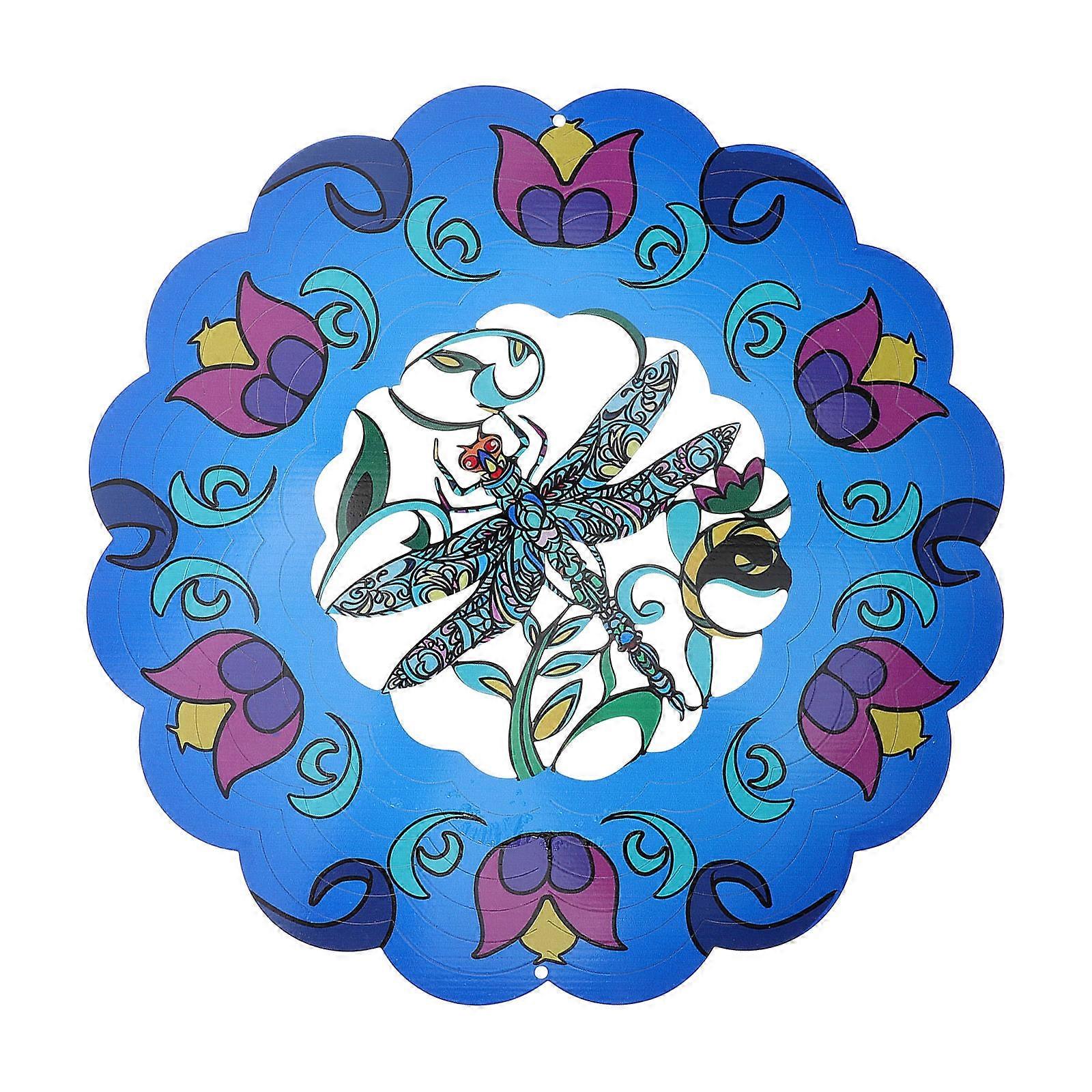 Creative Wind Chime Dragonflies Wind Spinner present Wind Indicator Photography Prop Balcony 30.00X30.00X0.20cm 1Pack