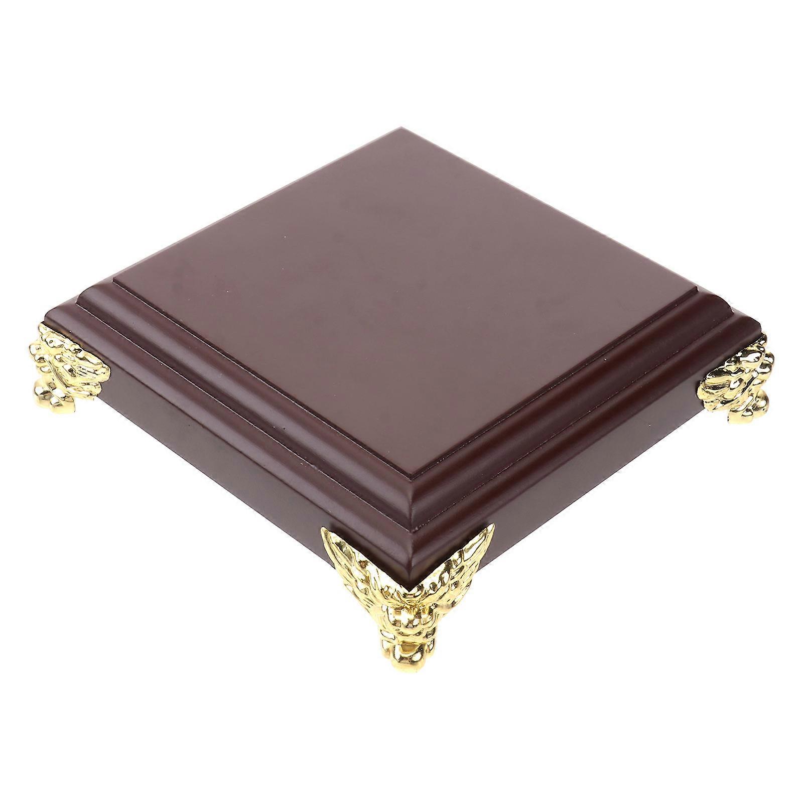 Wooden Craft Base for Figurines, Adornment Base, Stable Retro Structure, Lightweight Storage Rack for Buddha Statues, Decorative Home Garden Display