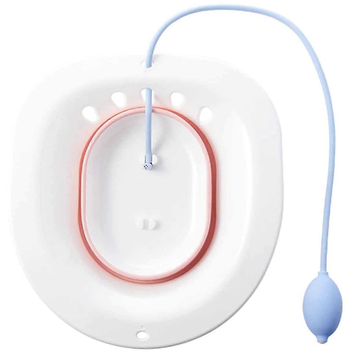 Foldable seat bath for postpartum care, ergonomic design with spill holes for comfortable use