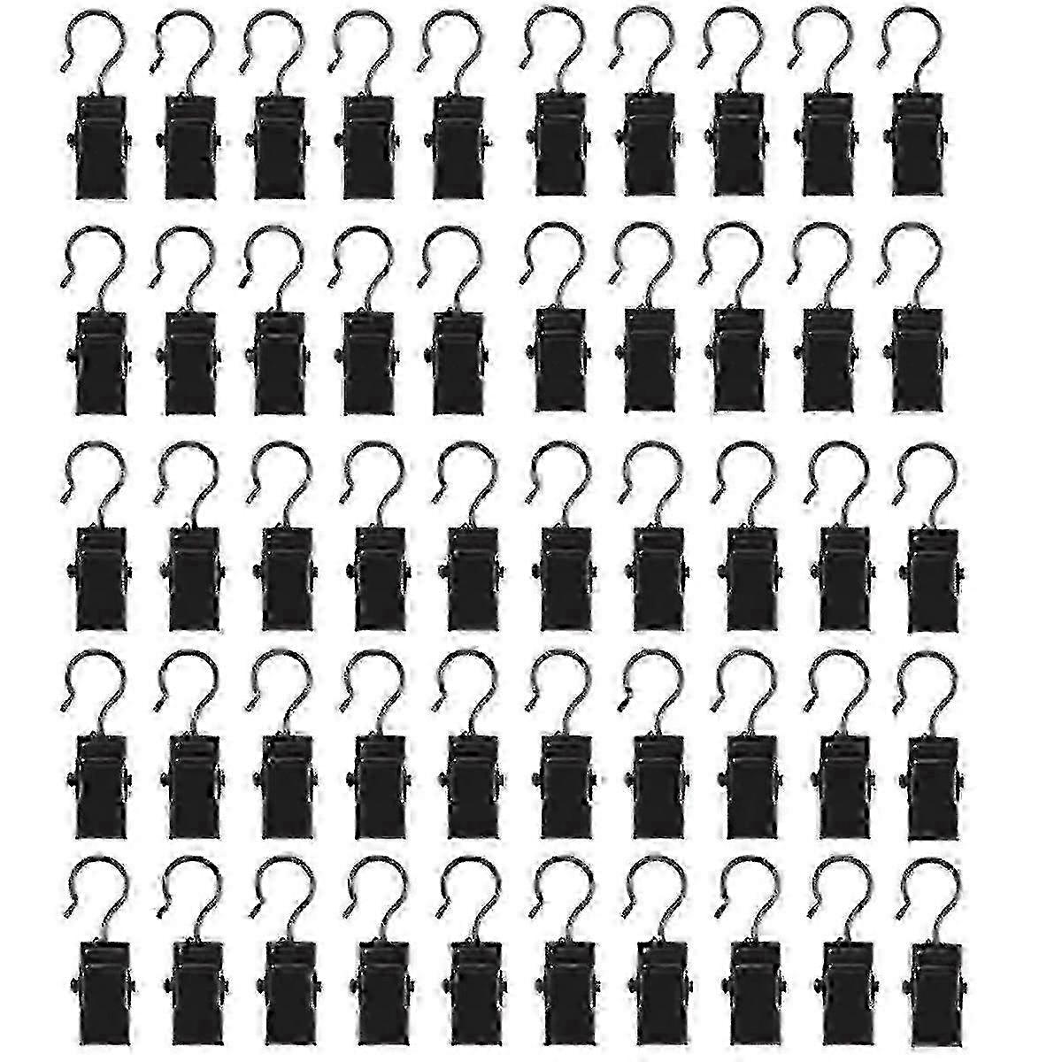 50pcs Metal Curtain Clips with Hook for Home Window Accessories, Sturdy and Durable Iron Drapery Hook