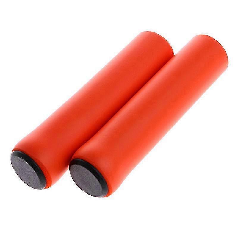 Non-slip Silicone Bicycle Handles in Orange