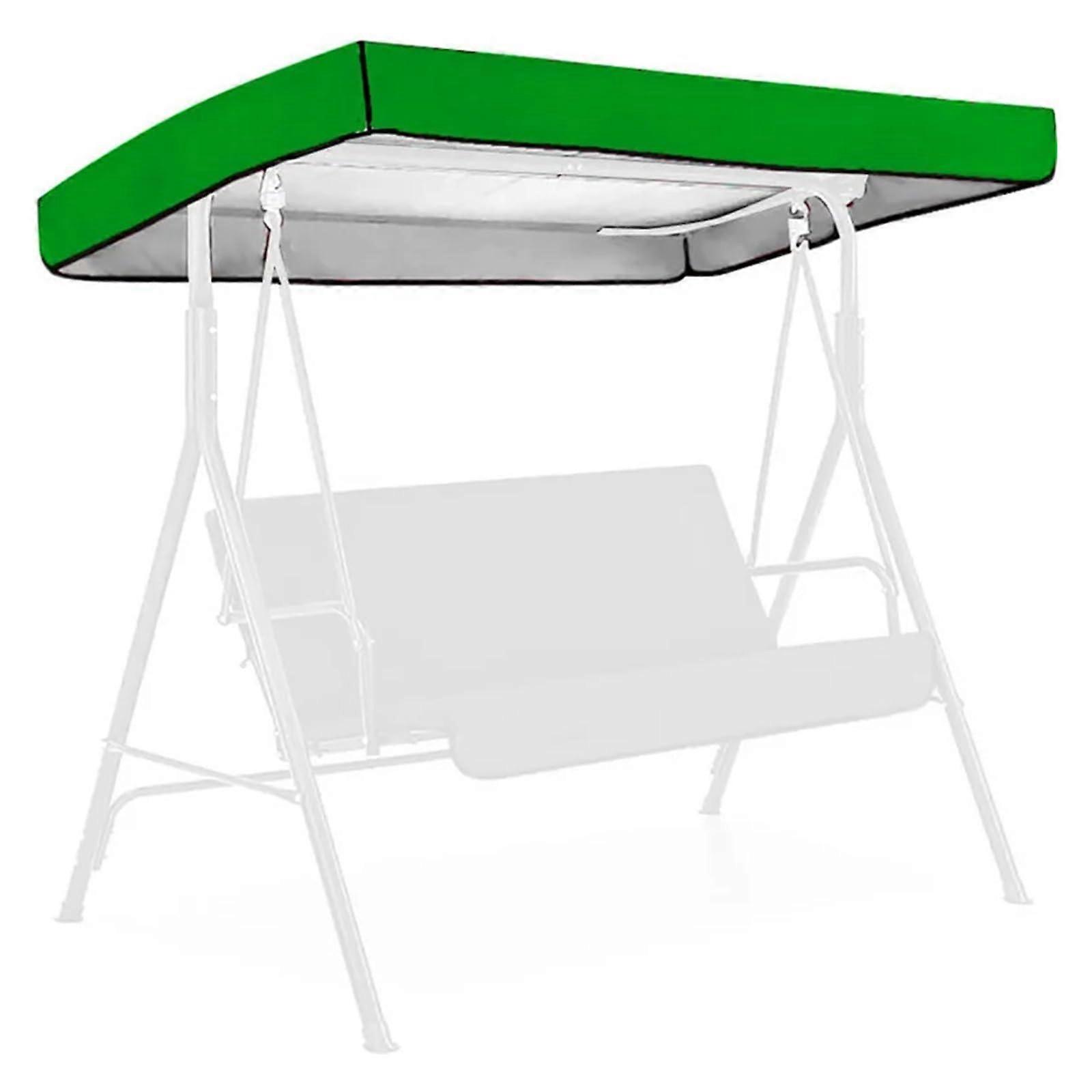 Waterproof 210D Oxford Fabric Patio Swing Canopy Replacement – Green UV-Resistant Outdoor Cover for Garden Swing