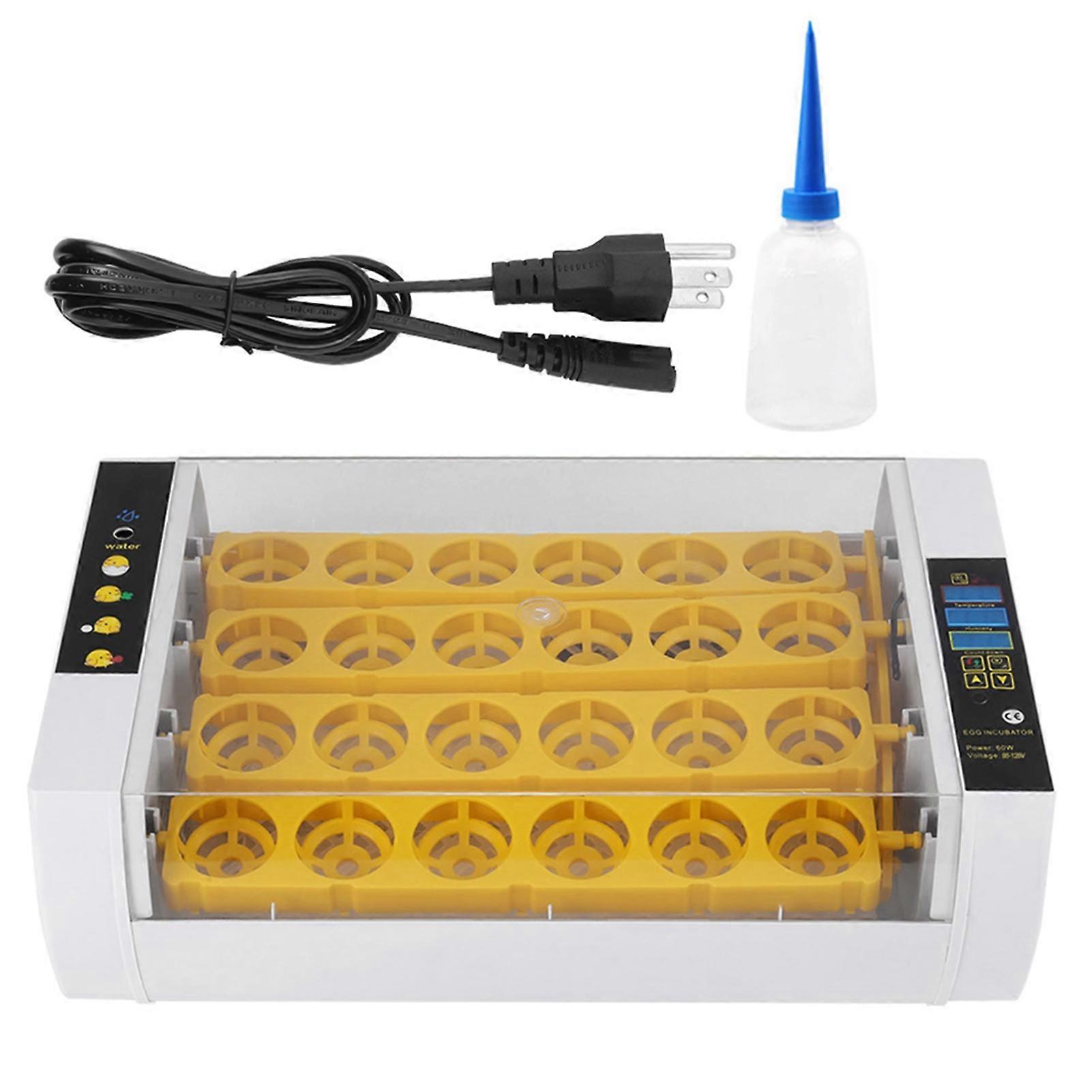 24 Eggs Incubator Temperature Control Digital Automatic Chicken Chick Duck Hatcher US Plug 110V