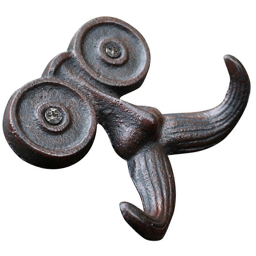 Wall Mounted Iron Hook Vintage Beard Hook Entryway Organization 4.7×3.9×2.0in Hanging 1Pack