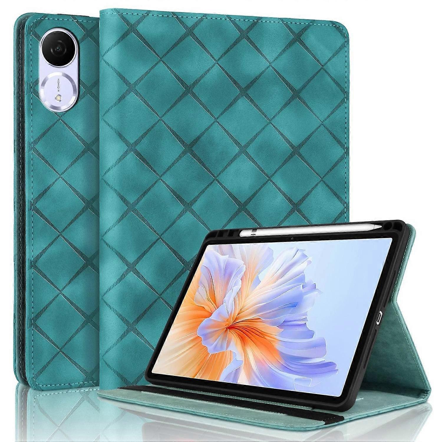 Embossed Leather Case For Honor Pad V9 11.5 - Green