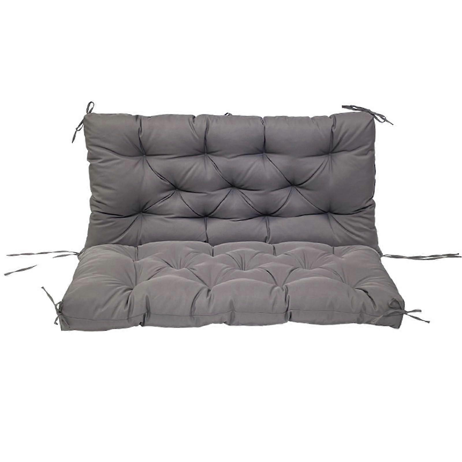 Waterproof seat cushion for garden/patio, 2seater, size S with backrest, overstuffed loveseat cushion, 9 x 150 cm