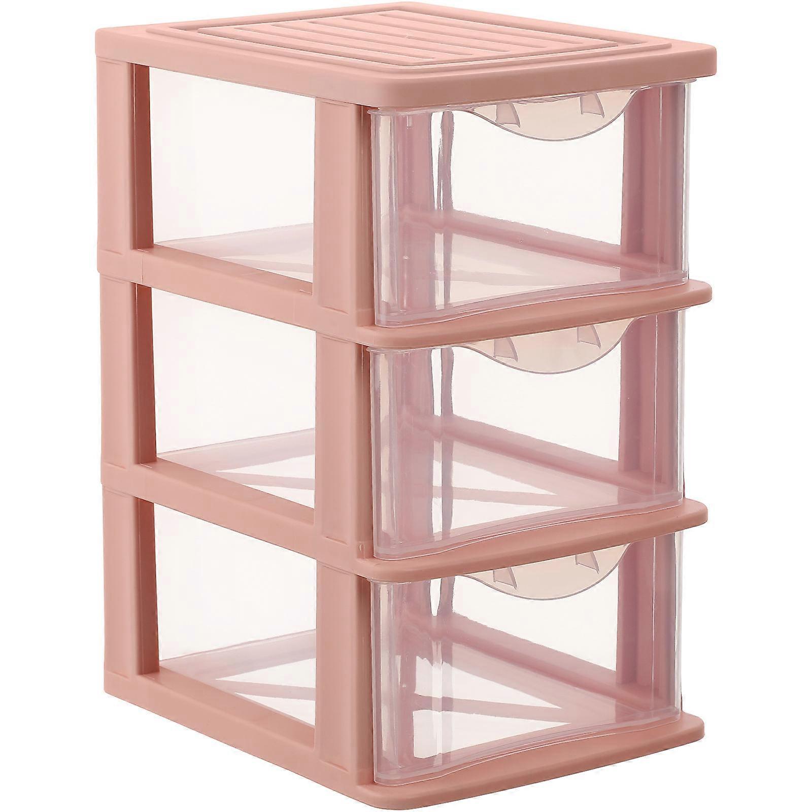 Vanity Desk Organizer Plastic Desktop Storage Unit with Drawers for Makeup and Perfume Organizer 23X17.5CM Drawer Type 1Set