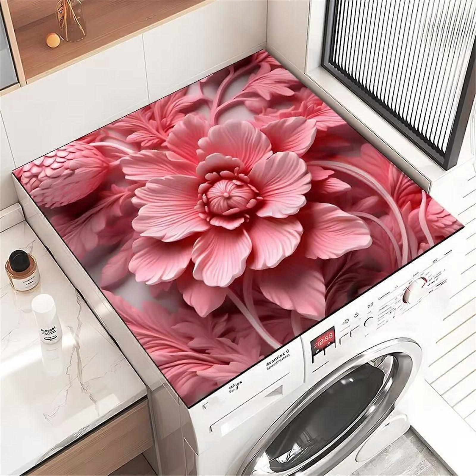 Rose Flower 3D Style Washing Machine Pad, NonSlip, QuickDrying (40x60cm)