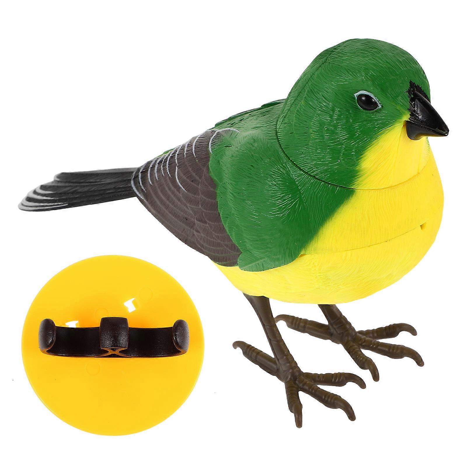 Battery Operated Interactive Chirping Bird with Realistic Sounds and Vivid Colors for Home Decoration and Pet Play Simulation