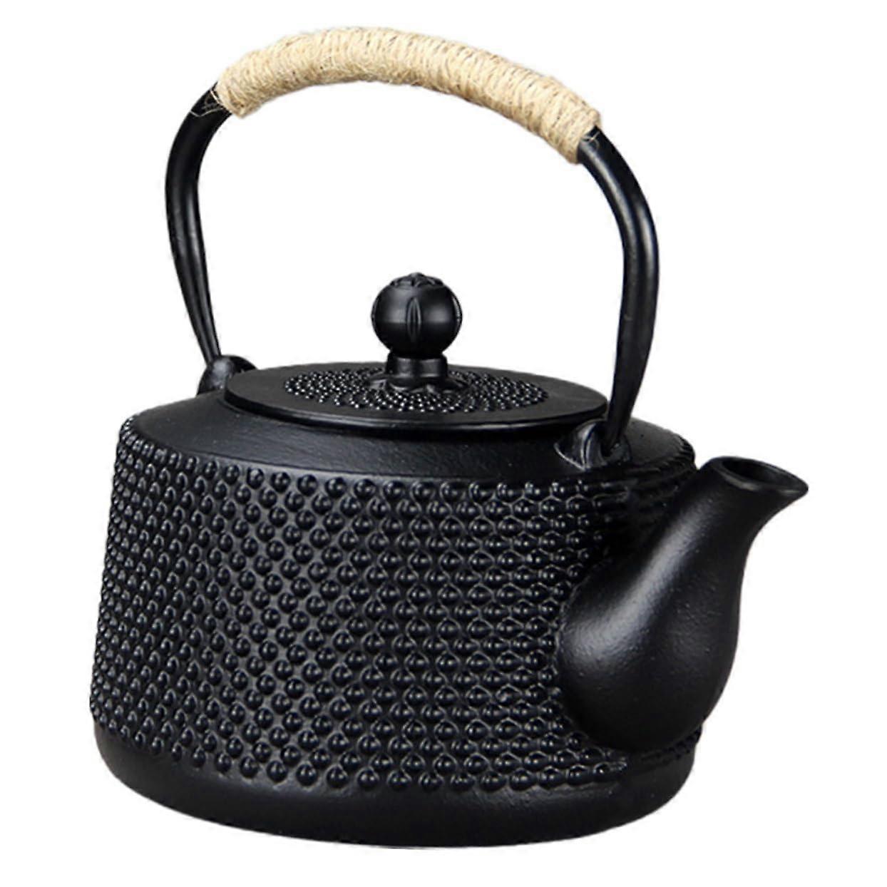 Iron Tetsubin with Tea Strainer, Retro Style for Home and Office, Japanese Design, Small Size for Tea Lovers'