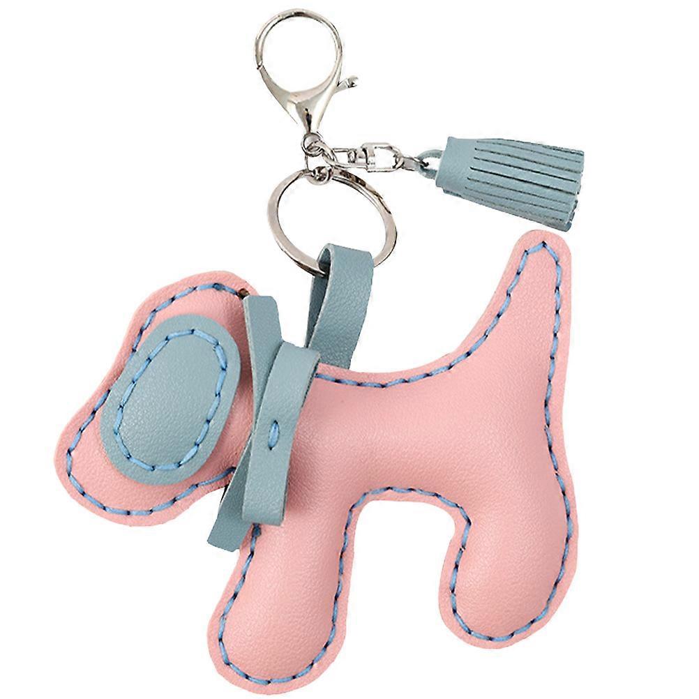 Dog Shaped PU Keychain DIY Kit   Handmade Craft Set for Beginners, Safe Material Hanging Accessory for Bags and Keys
