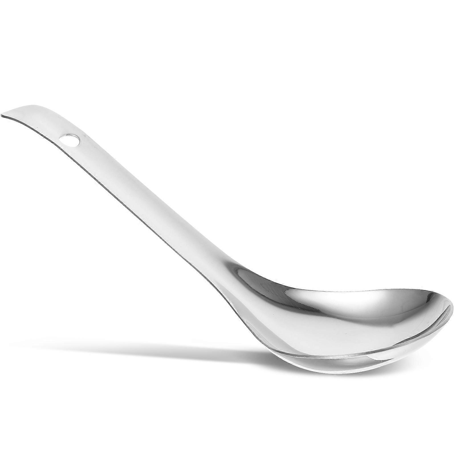 Rustfrit stål Ris Ske Langt Håndtag Køkkenredskab Sølv 23X7CM Servering Ris 1 Sæt