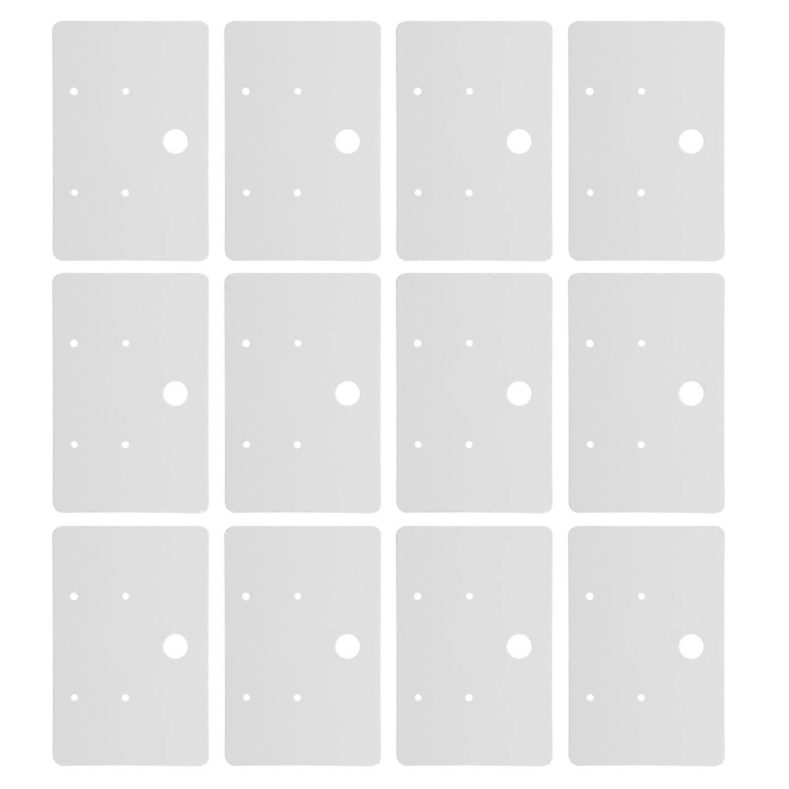 100pcs Elegant White Earring Display Cards Durable Lightweight Paper Holders for Jewelry Retail Packaging and Craft Projects