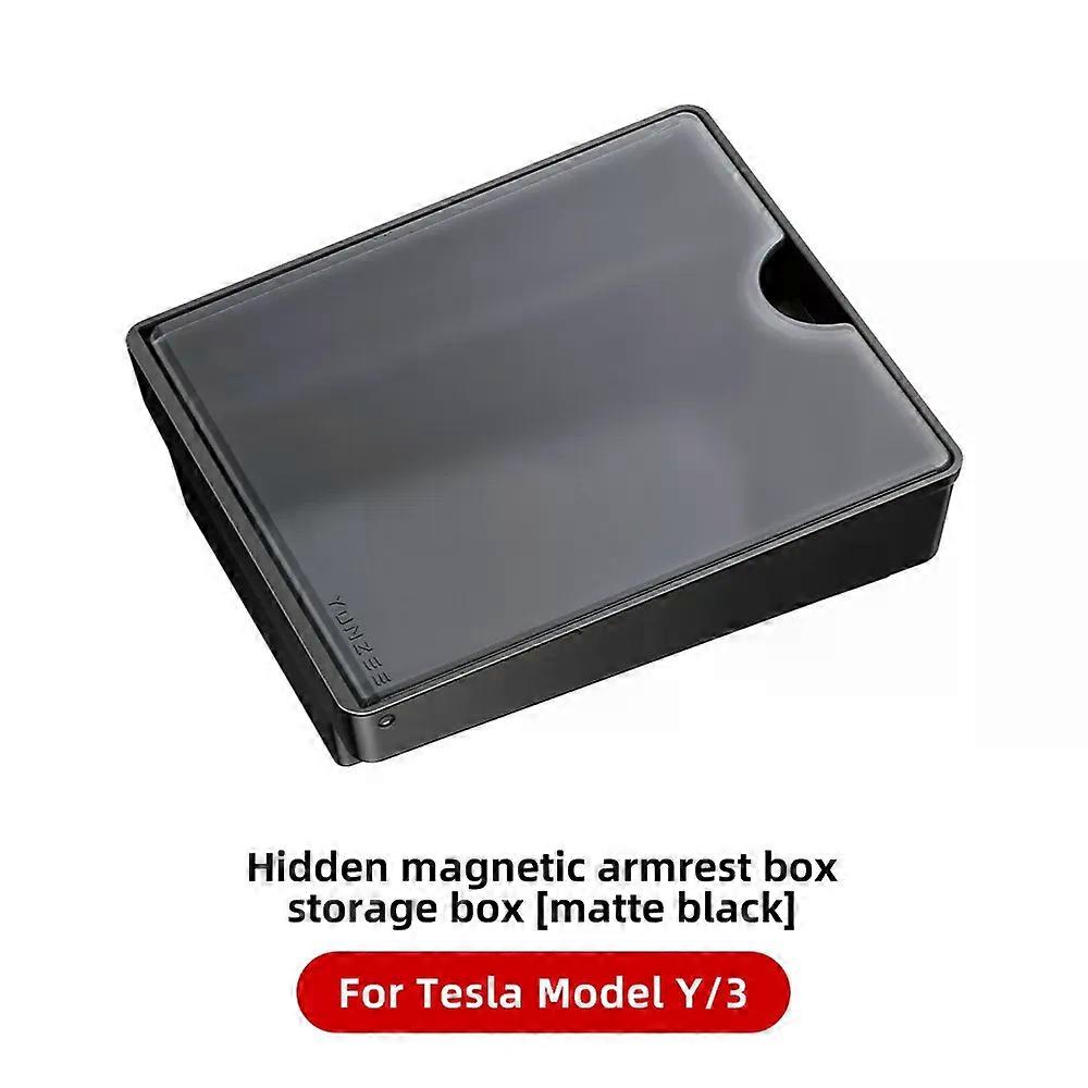 Fit For Tesla Model 3 Model Y 2022 2021 Center Console Armrest Magnetic Hidden Storage Box Organizer Box Car Accessories