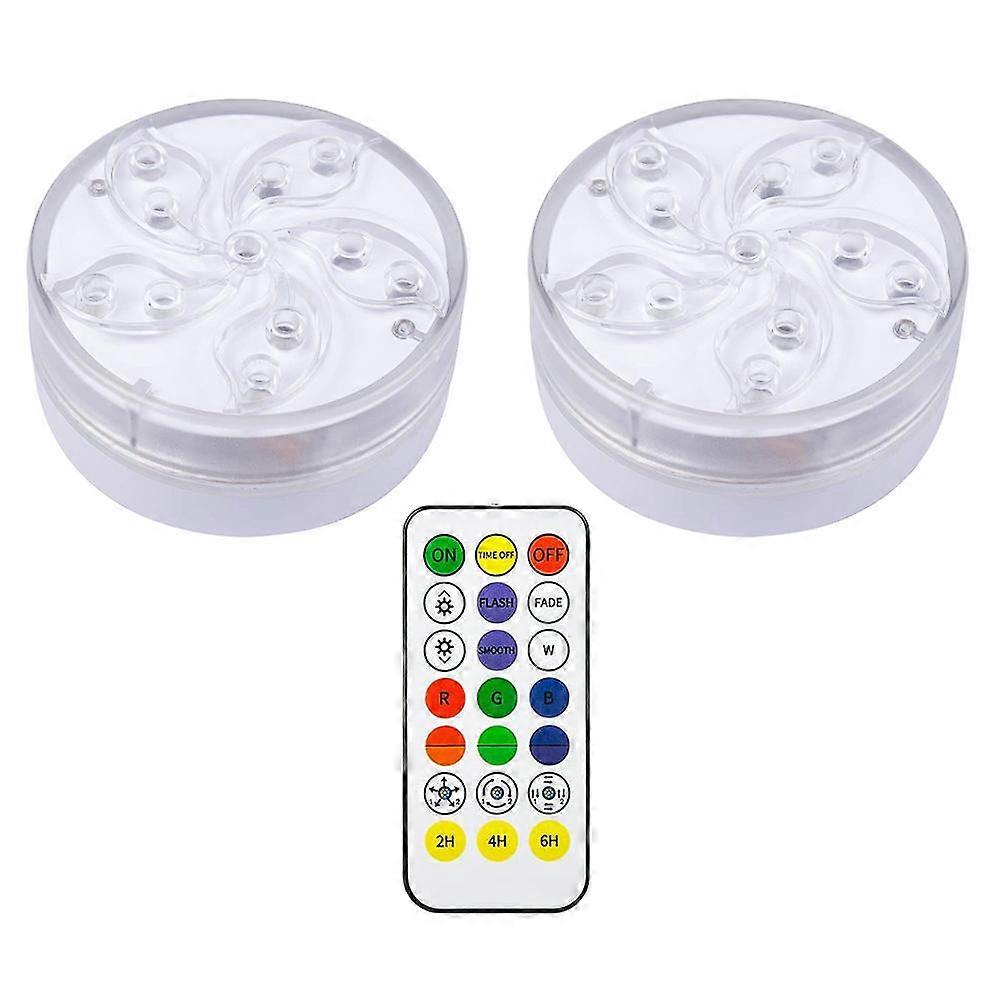 Fish Tank Led Submersible Led Light Square Shape 16 Color Modes For Pool Lighting 1 Set