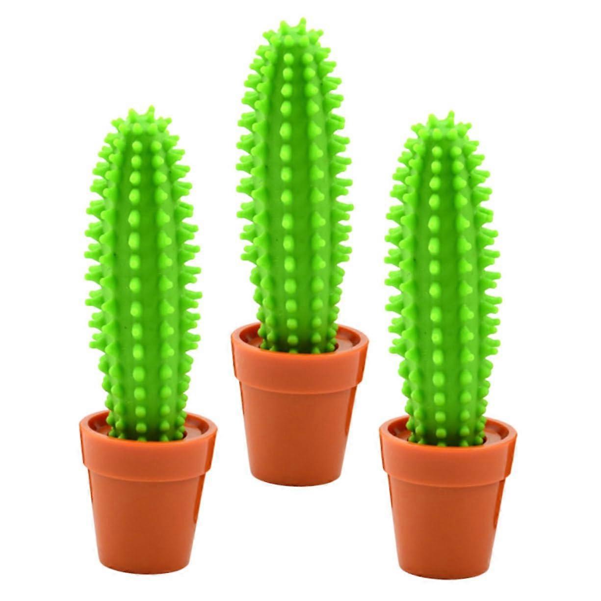 3-Piece Cactus Pen Set With Comfortable Grip Lightweight Durable Ballpoint Pens For Office And School Creative Writing