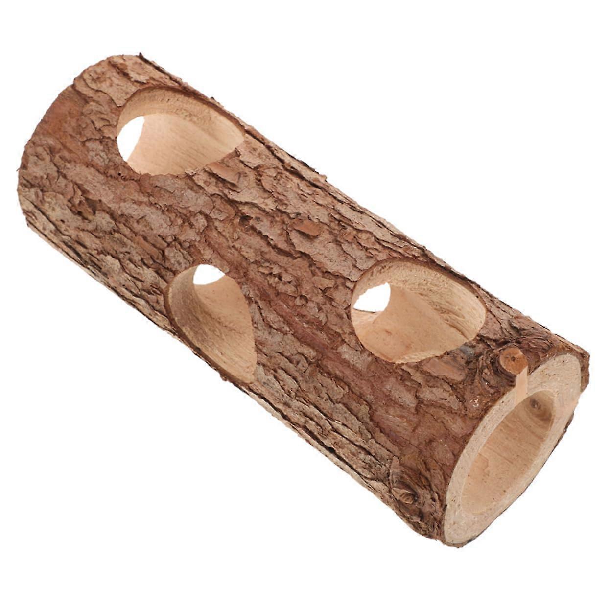 Wooden Hamster Tunnel - Multifunctional Chew Toy for Small Animals, Promotes Health and Play Behavior for Hamsters and Guinea Pigs