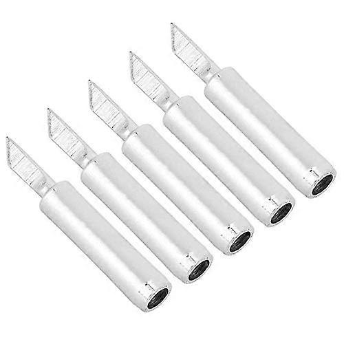 90.0m Copper Soldering Iron Tips Replacement Heads for Welding, 5 Pieces Compatible with Standard Soldering Tools