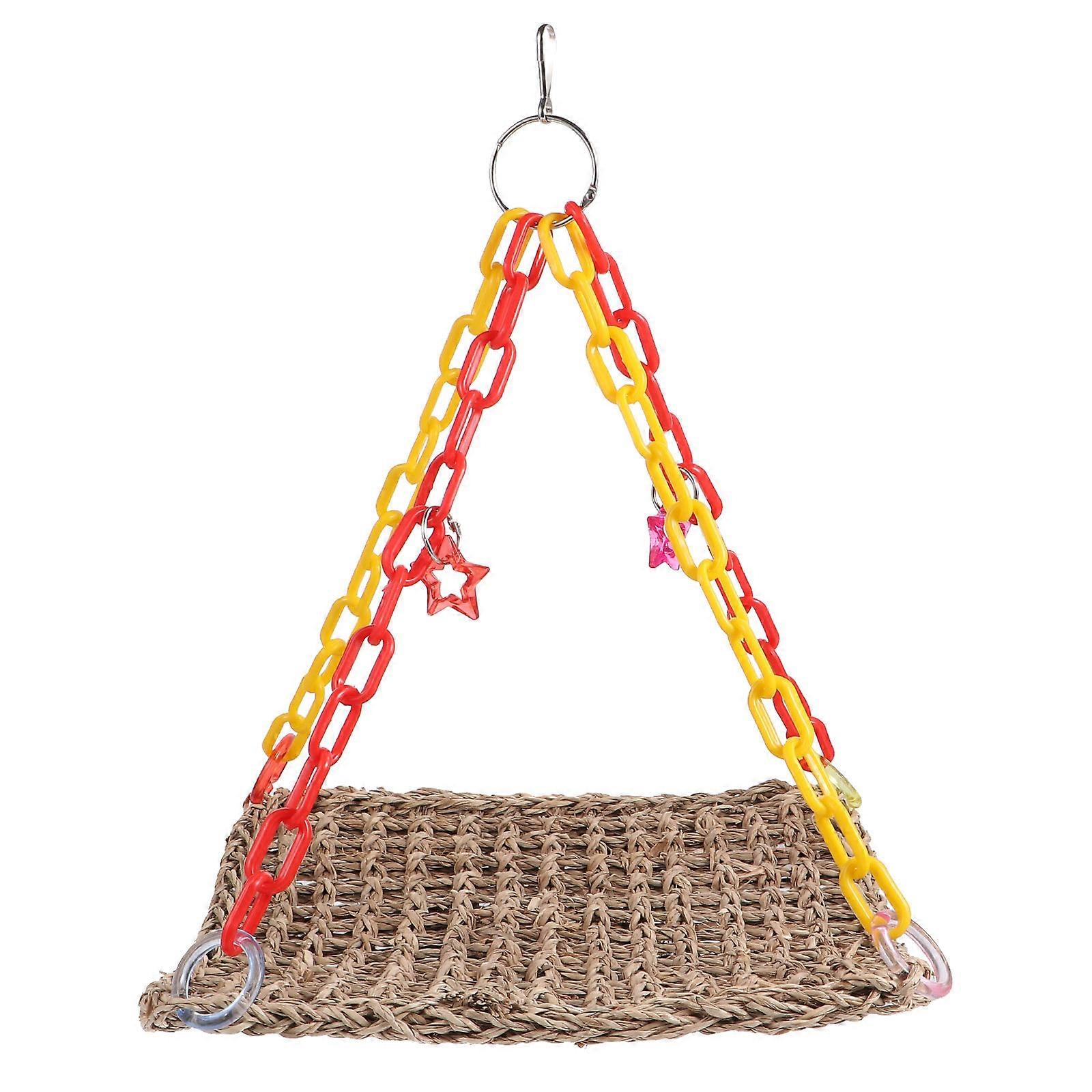 Parrot Chew Toys Parrot Swing Hammock Toy Birds Sleeping Environment Composite Material Bite Resistant 1Pack