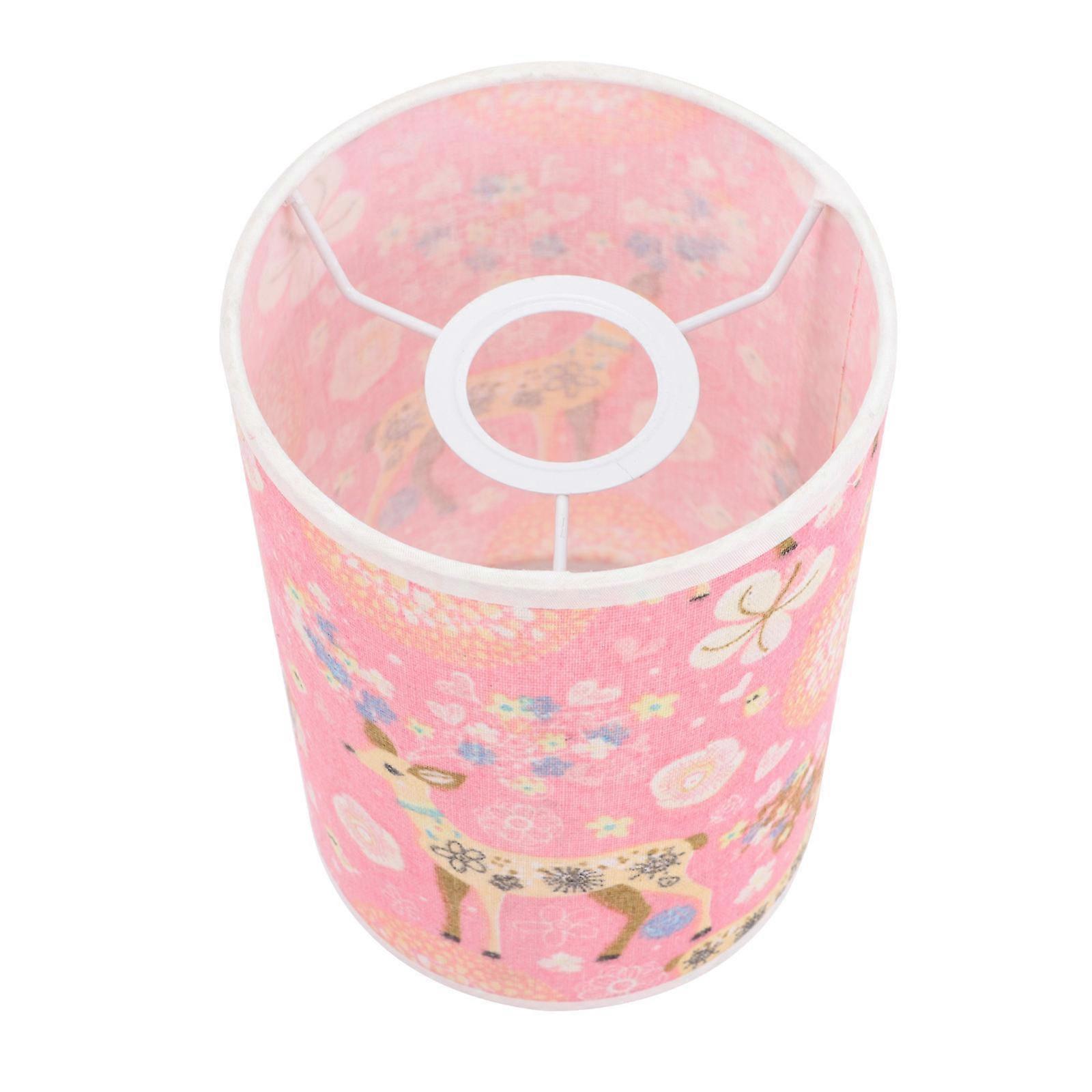 Lampshade Small Lamp Shade E27 Light Socket For Table Light Wall Lamp Pink 20x14cm Light Protection Decoration 1Set