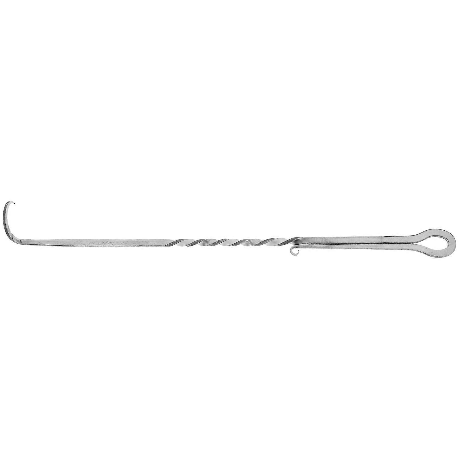 Meat Flipping Tool Stainless Steel Bbq Food Flipper For Indoor Cooking 13.8×1.4×1.2in Security Meat Flipper 1Pcs