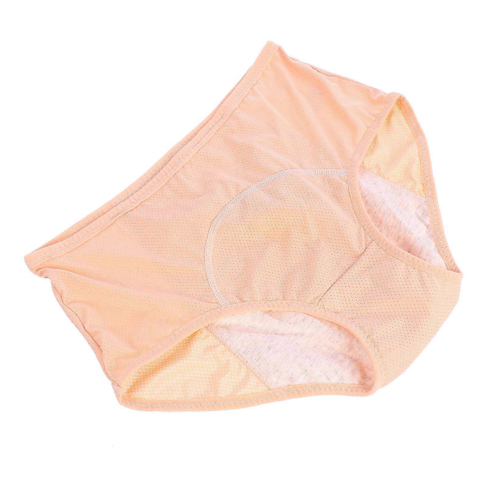 Women's Physiological Pants Period Pants Anti-Leakage Reusable Beige 1Set