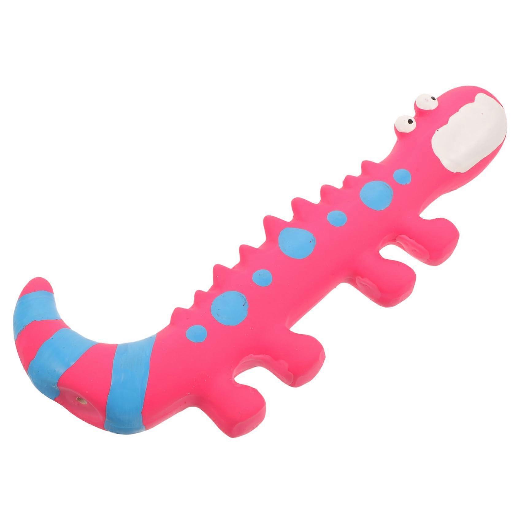 Chew Toy For Dogs Latex Lizard Shaped Interactive Squeaky Toy For Small And Large Dogs Dental Care