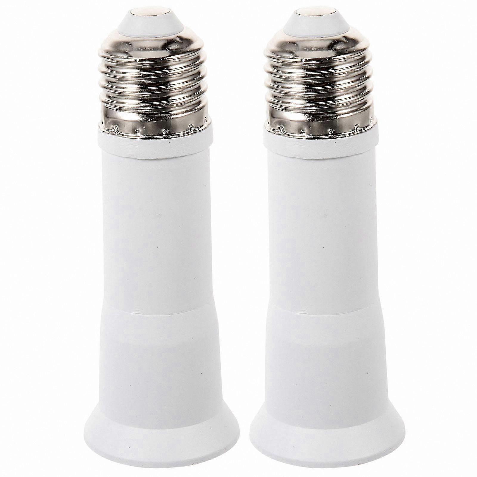 2-Pack Telescopic Bulb Socket Ext with E27 Base for Light Fixtures