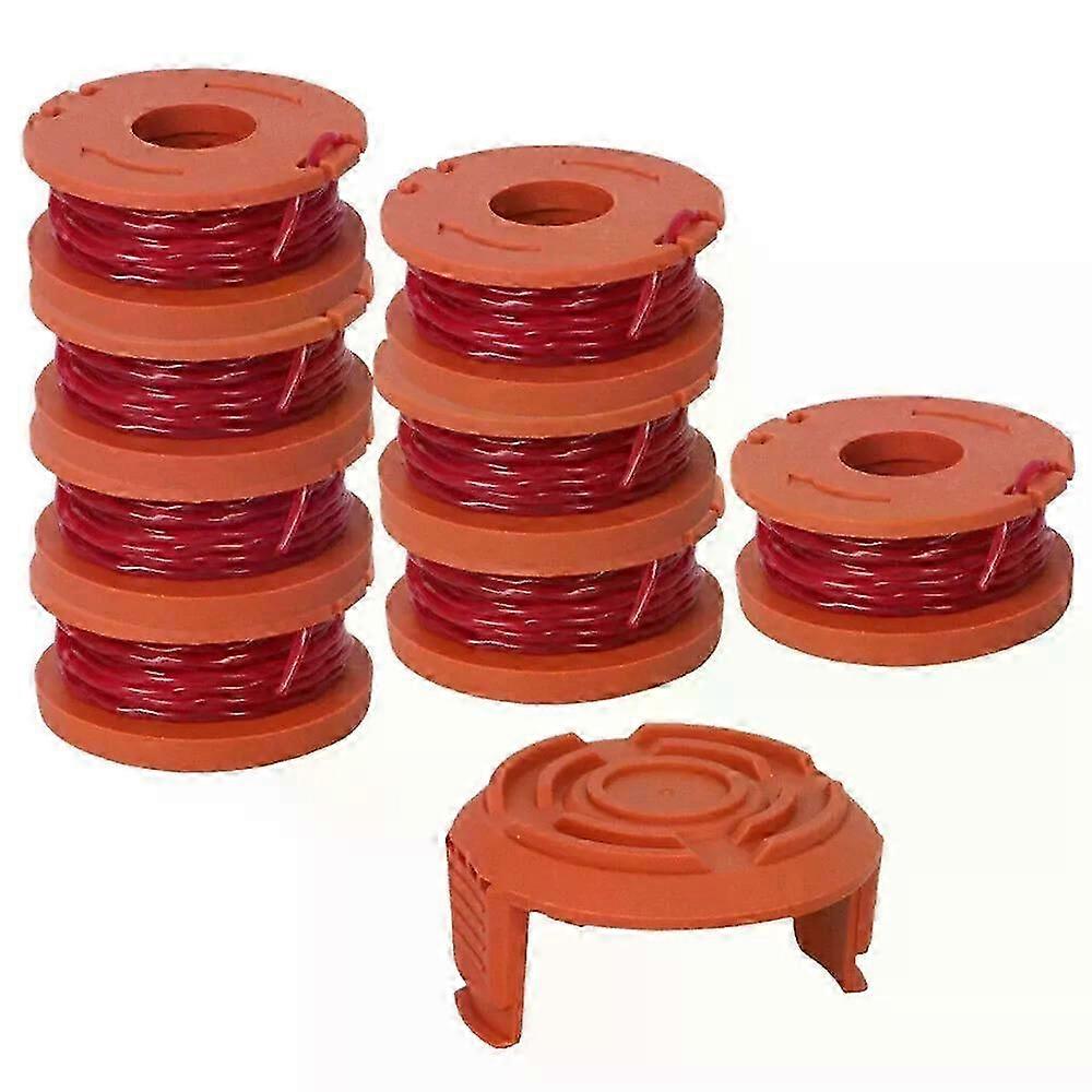 9 Pack Replacement Spool String Trimmer Line 8 Pack Spool and 1 Cap Lawn Mower Accessories Fit For WORX